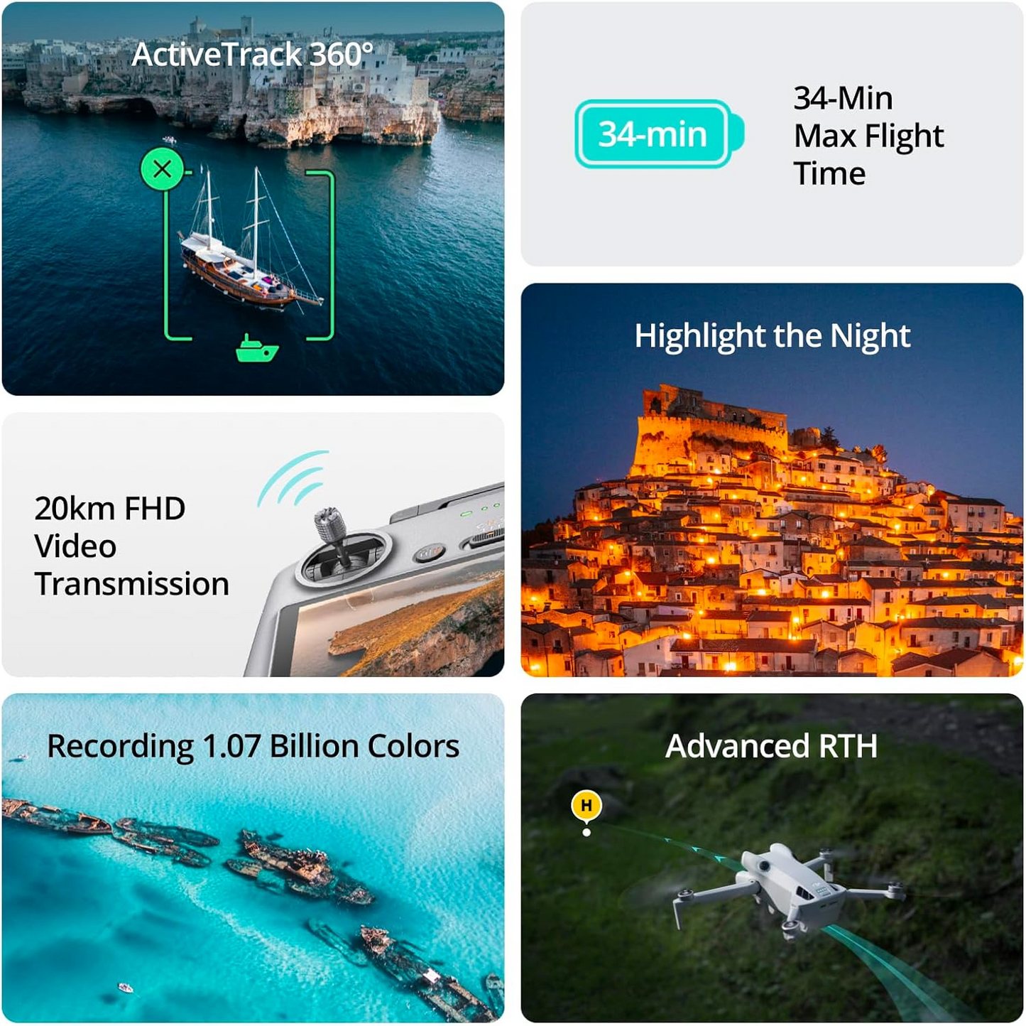 Mini 4 Pro Fly More Combo with RC 2 (screen remote controller), Folding Mini-Drone with 4K HDR Video Camera for Adults, Under 0.549 lbs/249 g, 34-Min Flight Time, 2 Extra Batteries